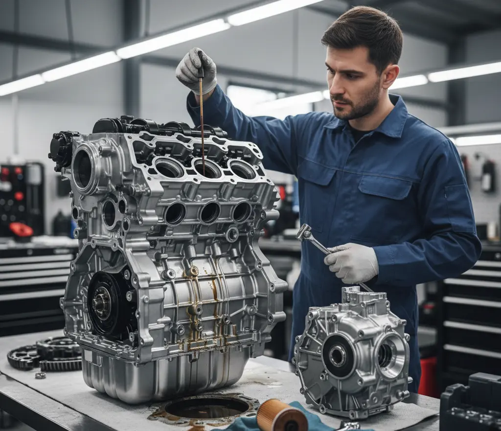 Regular Mitsubishi engine maintenance and inspection