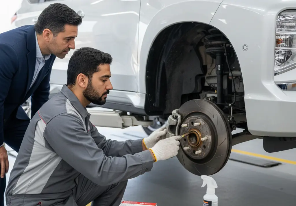 Checking Mitsubishi brake system