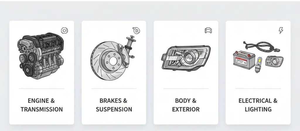 browse car parts KSA by category