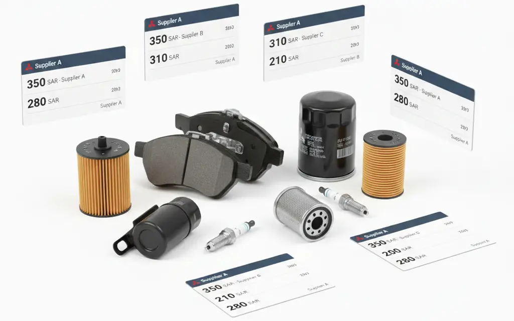 Mitsubishi spare parts price Saudi Arabia comparison