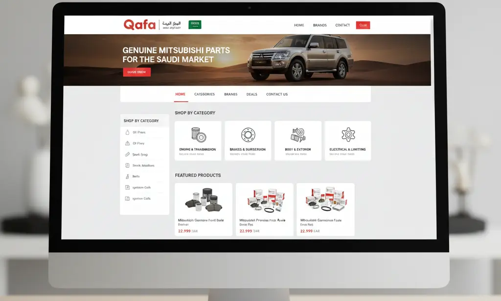 Online auto parts store KSA Mitsubishi components