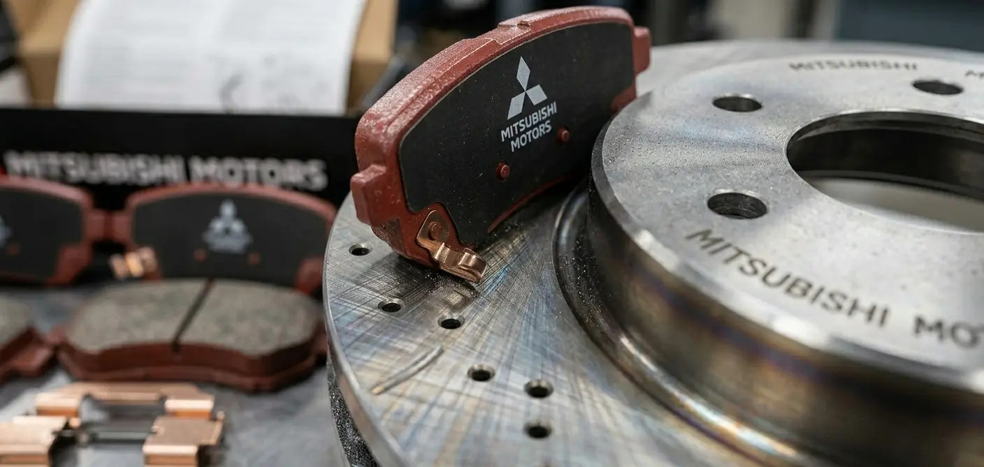 OEM Mitsubishi brake pads and rotors material quality comparison