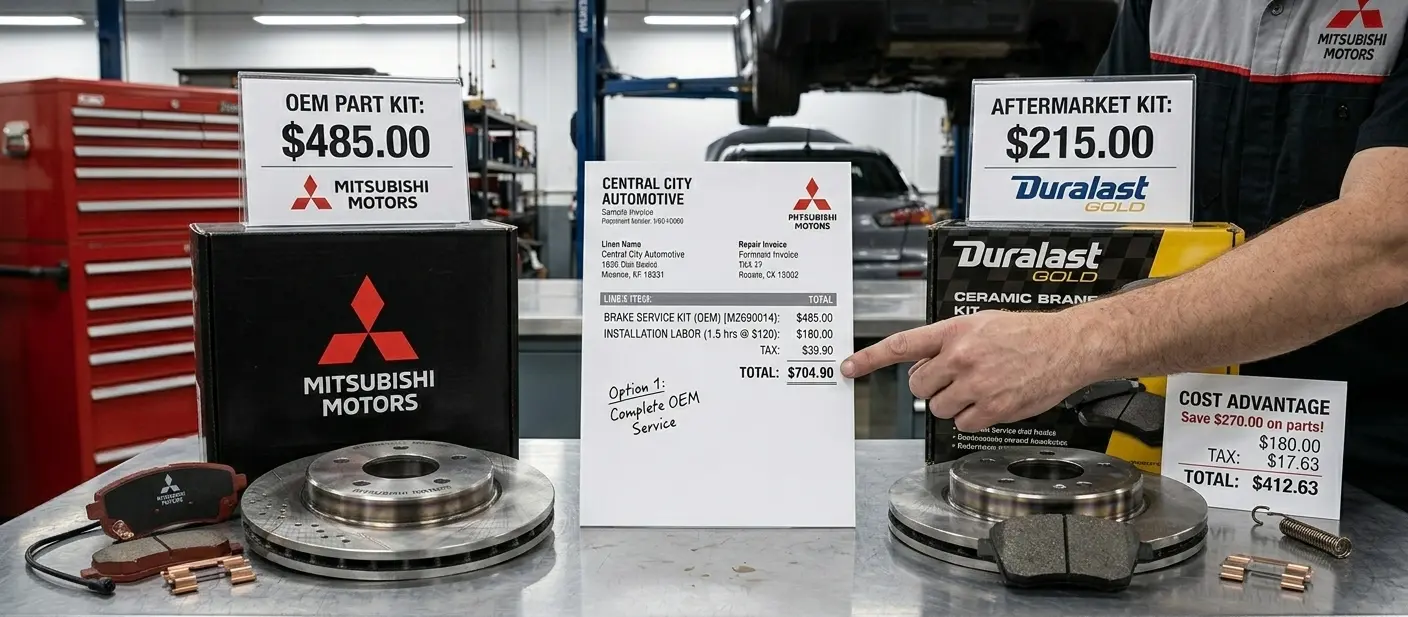 OEM vs Aftermarket Mitsubishi parts cost comparison