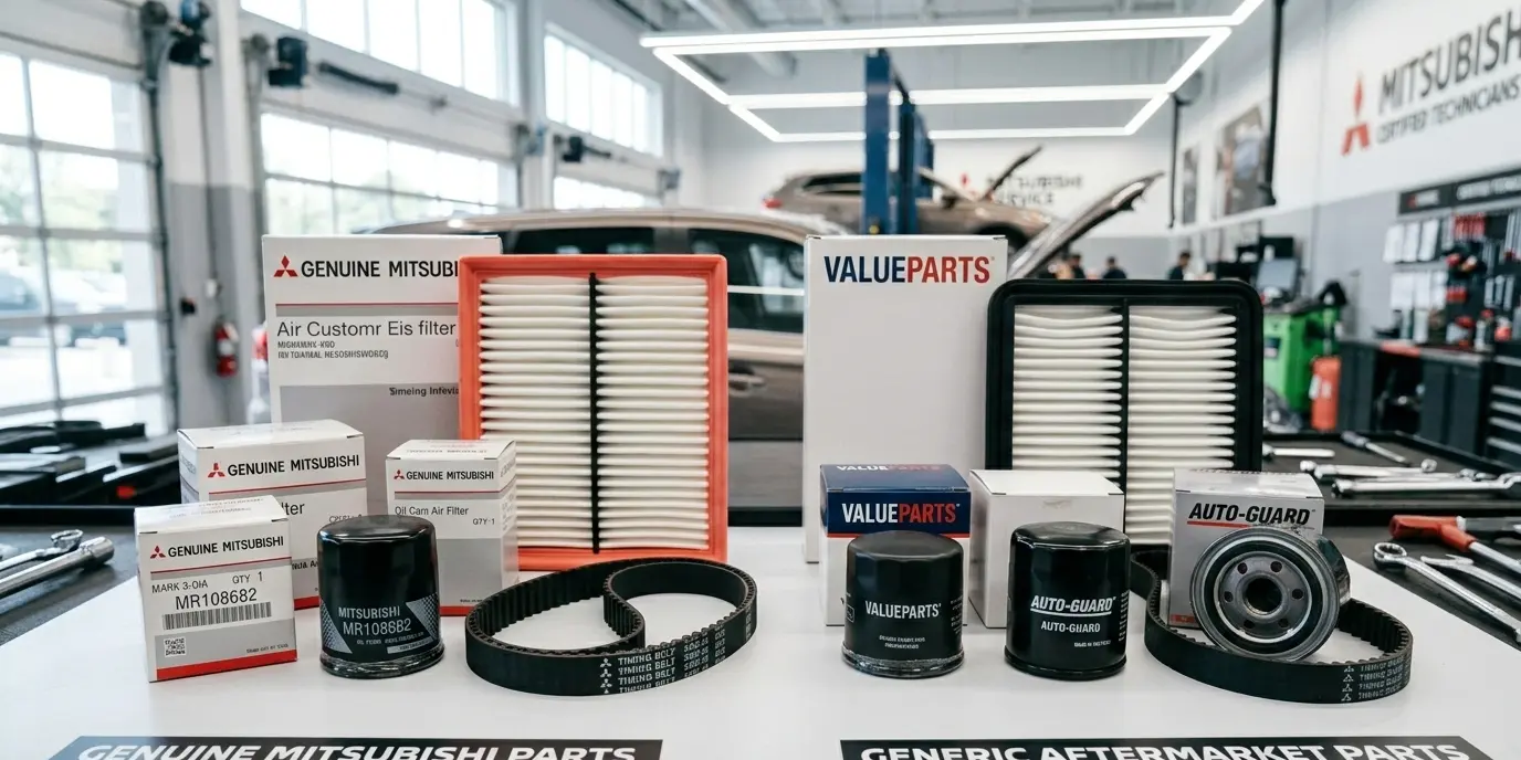 Genuine Mitsubishi parts compared to aftermarket parts