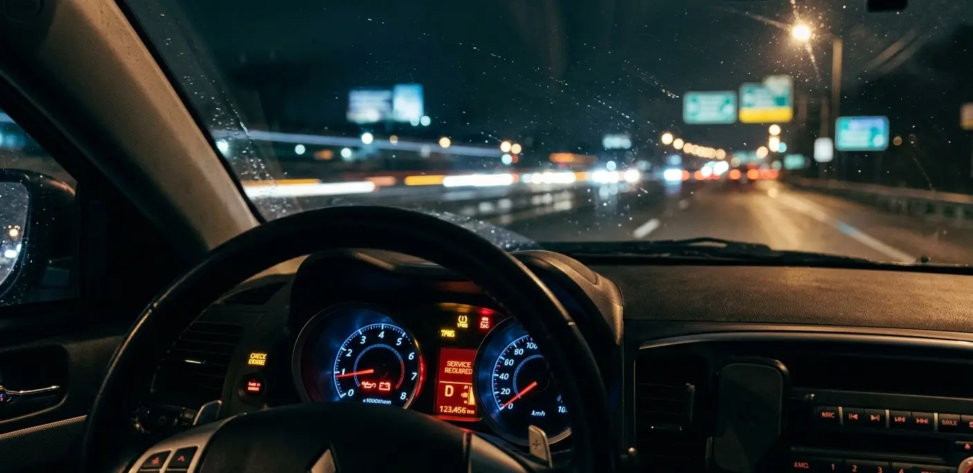 Mitsubishi dashboard warning lights and check engine light