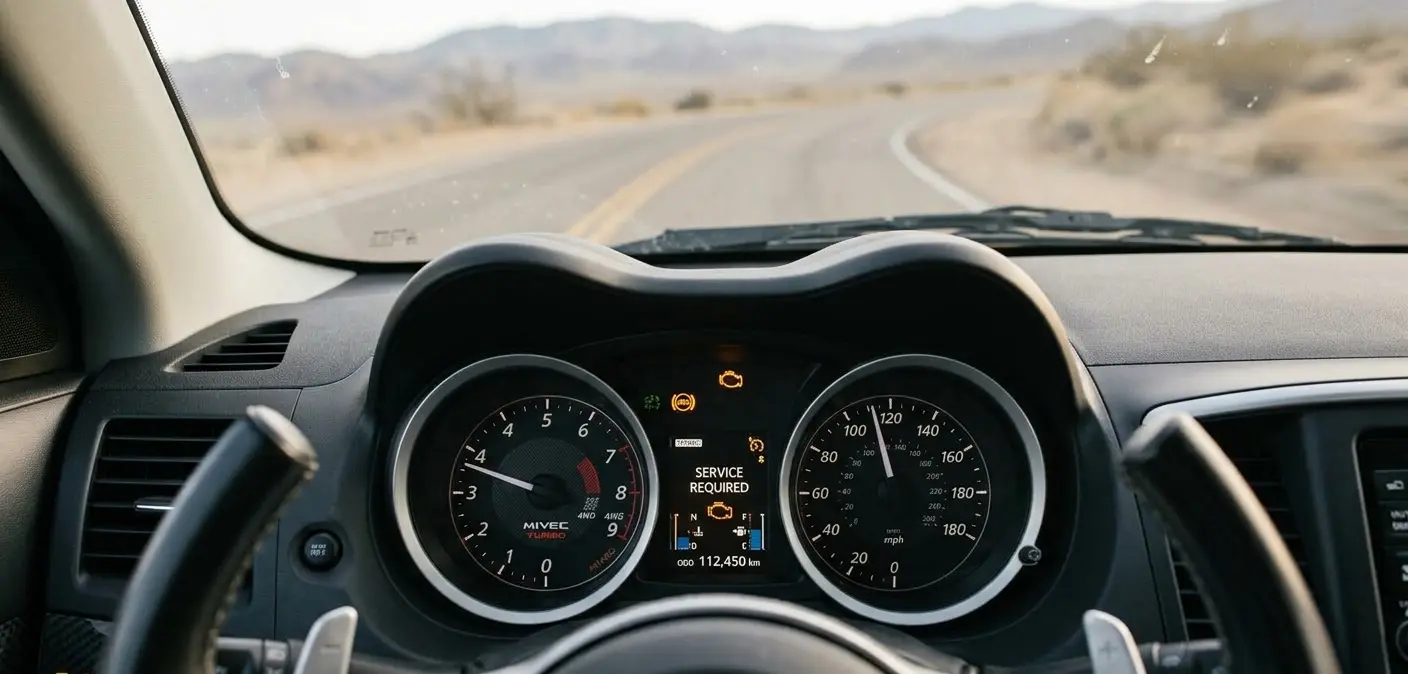 dashboard, warning lights, Mitsubishi maintenance, car alert